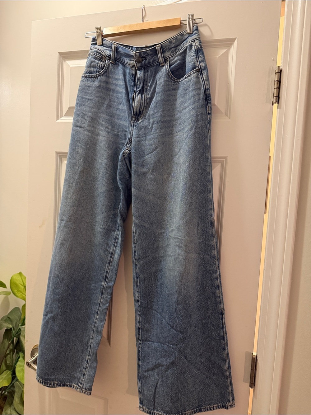 Madewell Light Blue Wide-Leg High-Rise Jeans